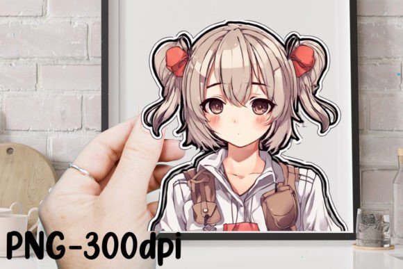 Download Cute Anime Girl Sticker Sublimation - Premium Resources