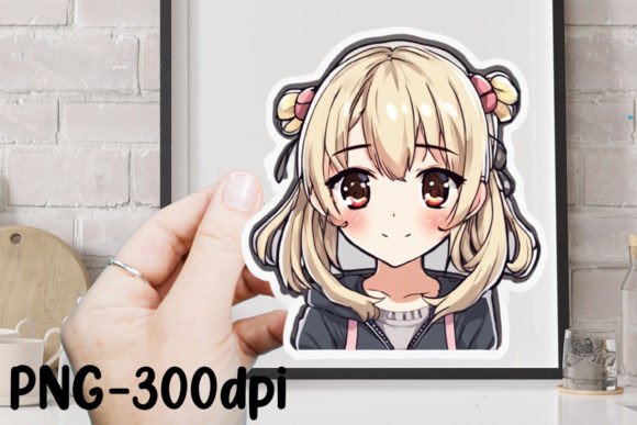 Download Cute Anime Girl Sticker Sublimation - Premium Bundle