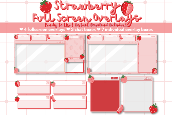 Download Strawberry Twitch Full Screen Overlay - Twitch Collection