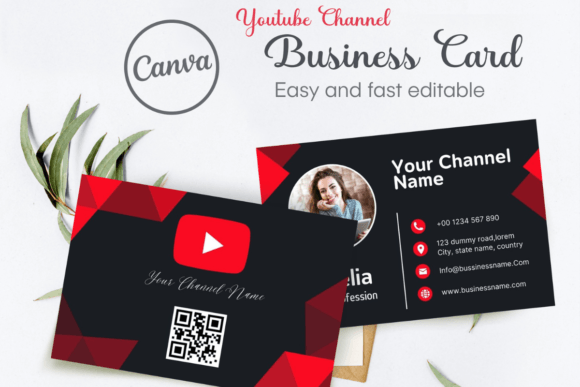 Download YouTube Business Card Canva Template - Youtube Collection