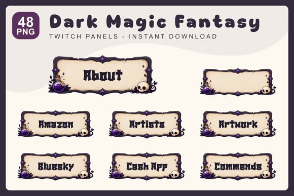 Download Dark Magic Fantasy Twitch Panels - Twitch Collection