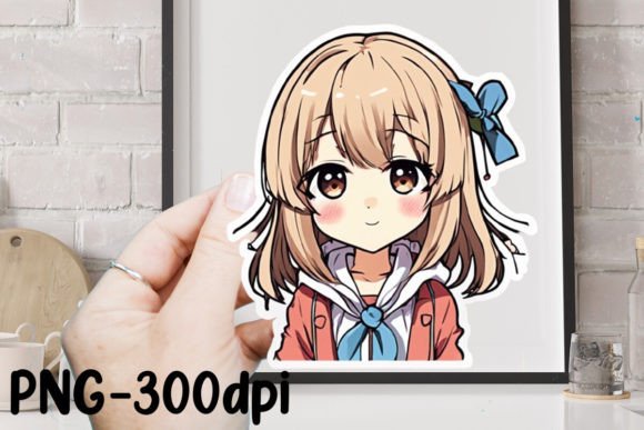 Download Cute Anime Girl Sticker Sublimation - Premium Resources