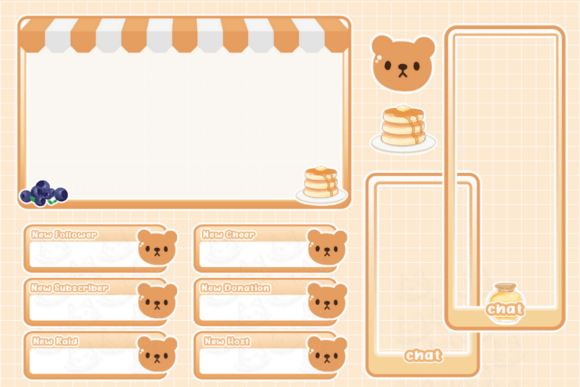 Download Twitch Overlays Cute Bear Package - Twitch Collection
