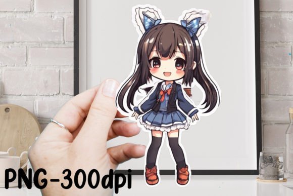 Download Cute Anime Girl Sticker Sublimation - Premium Bundle