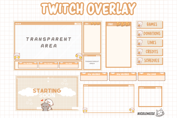 Download Twitch Streaming Package Mochi Caramel - Twitch Collection